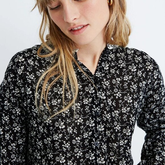 Madewell Print-Mix Meadow Shirt in Branch Floral in Winter Floral Print Mix L - Picture 2 of 13